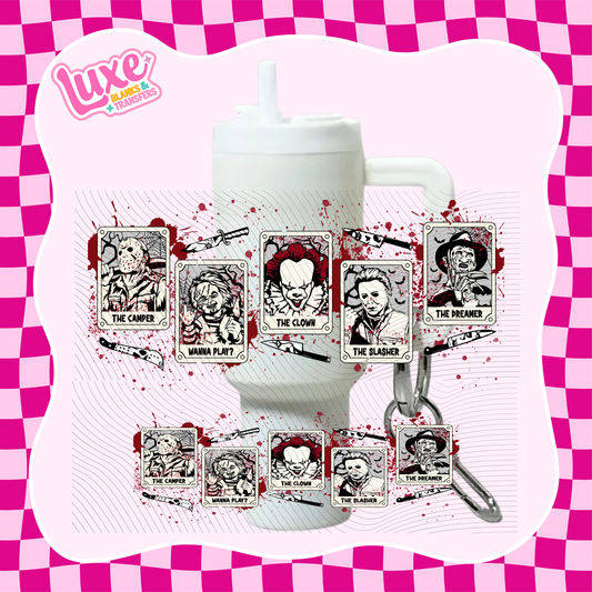 Mini Keychain Tumbler UV DTF Wrap | Horror | #E23