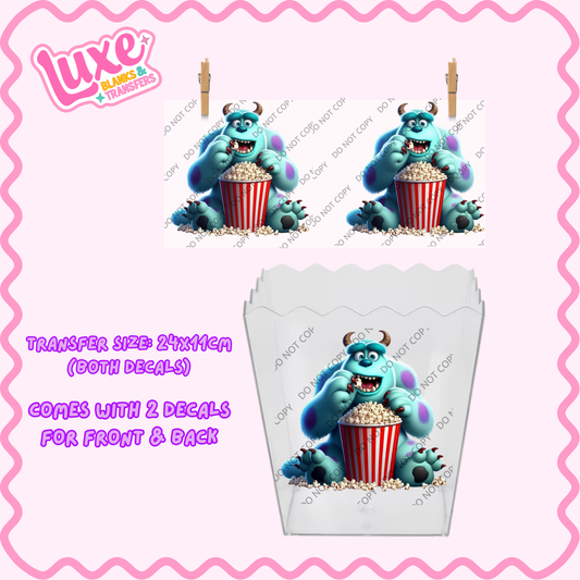Popcorn/Lolly Bucket UV DTF Transfer | Monster | #F23