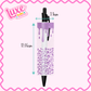 UV DTF Pen Wrap | Purple Leopard Print Drip | #23