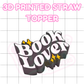 3D Printed Straw Topper | Book Lover