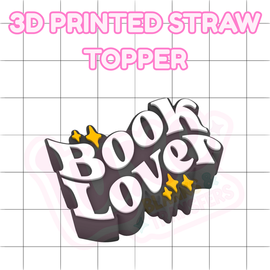3D Printed Straw Topper | Book Lover