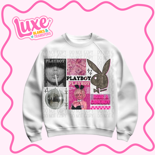 DTF Heat Transfer | Play Bunny Collage | #968