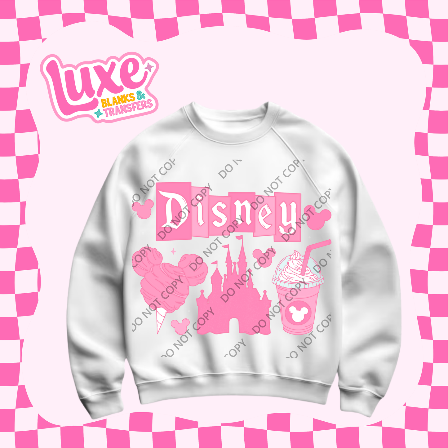 DTF Heat Transfer | Pink Dis. | #499