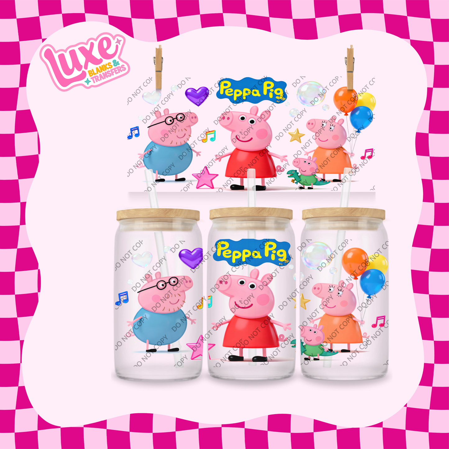 16oz UV DTF Wrap | Peppa | #1845