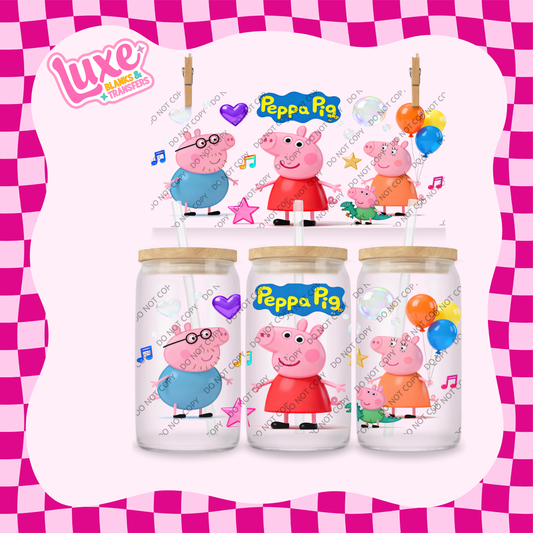 16oz UV DTF Wrap | Peppa | #1845