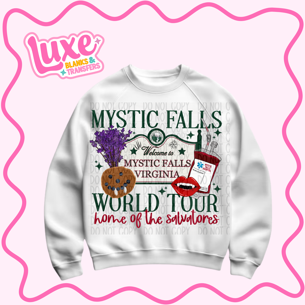 DTF Heat Transfer | Mystic Falls TVD | #1510