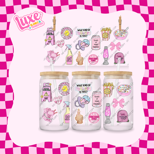 16oz UV DTF Wrap | Sarcastic Sticker Vibe | #1846