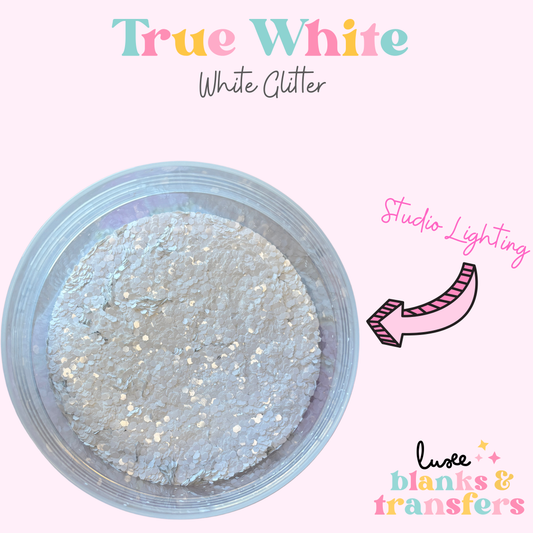 “True White” Chunky Mix Glitter