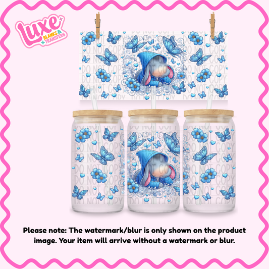 16oz UV DTF Wrap | Donkey Butterflies | #1340