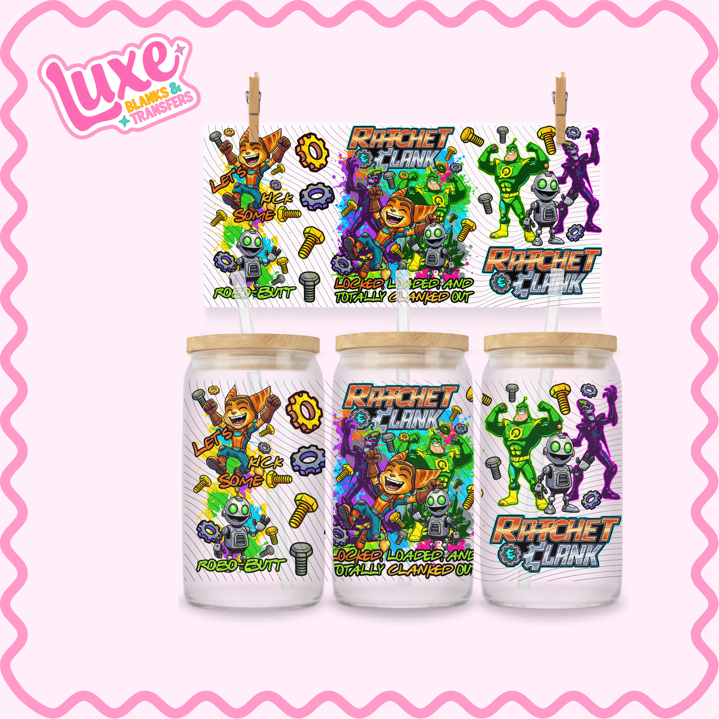 16oz UV DTF Wrap | Ratchet Clank | #3121
