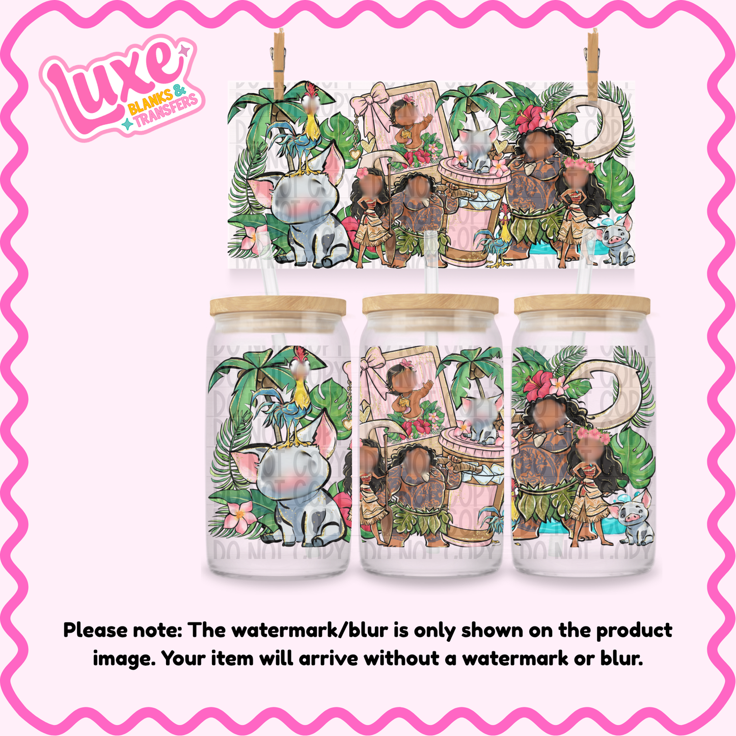16oz UV DTF Wrap | Island Princess | #4101