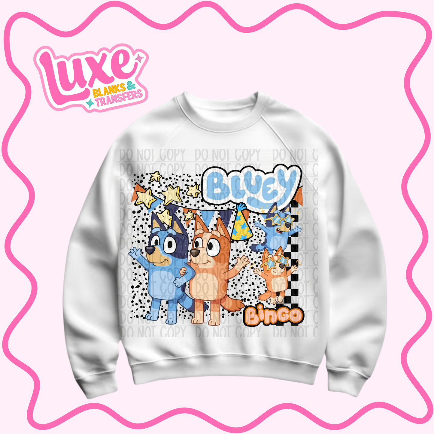 DTF Heat Transfer | Blue Dots | #973