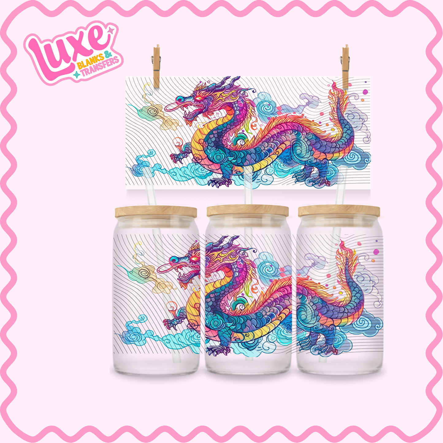 16oz UV DTF Wrap | Colour Dragon 2 | #2637