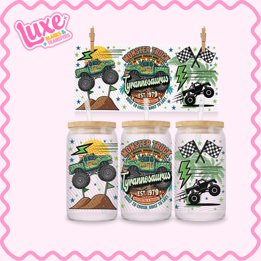 16oz UV DTF Wrap | Monster Truck T-Rex | #3123