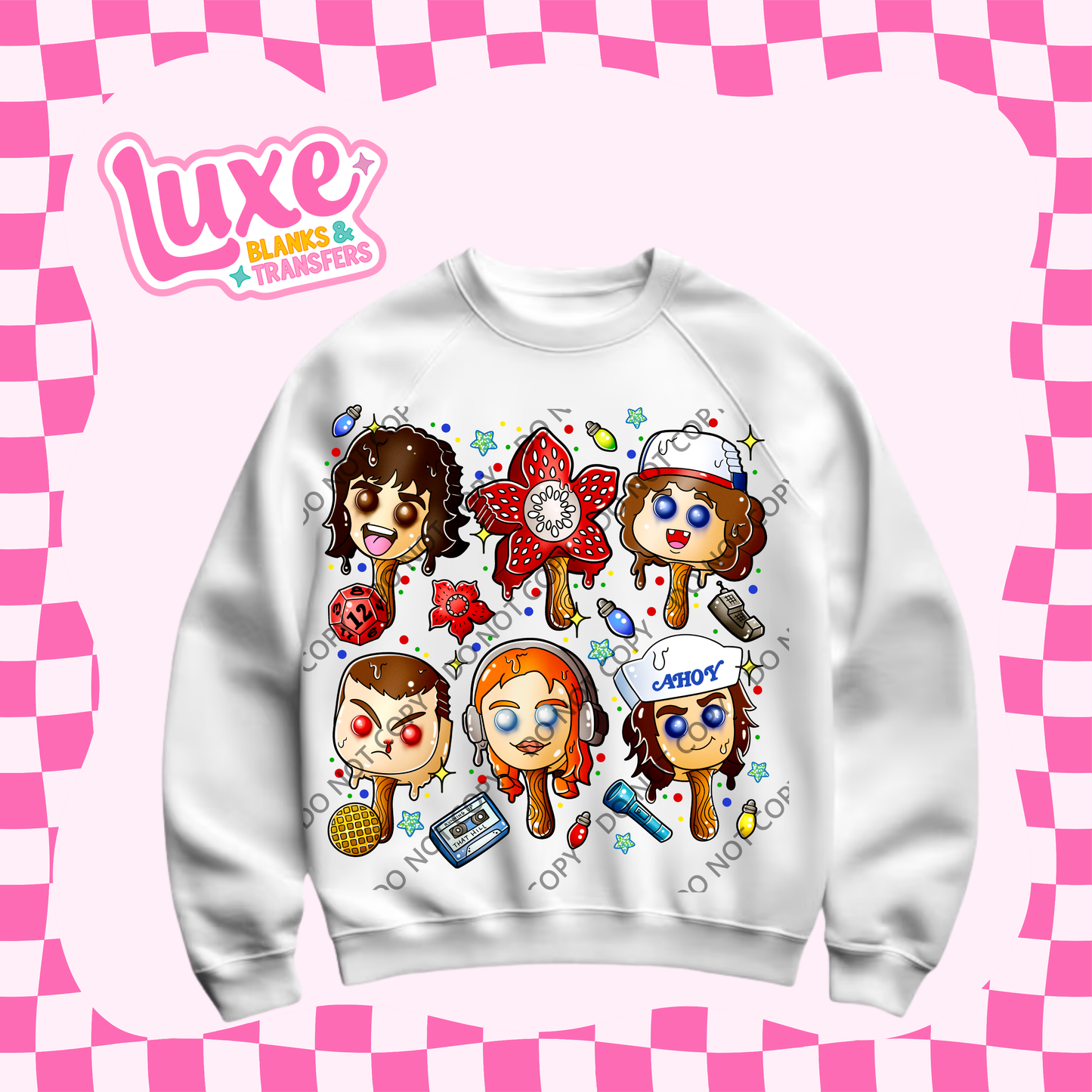 DTF Heat Transfer | Stranger Show Characters | #504