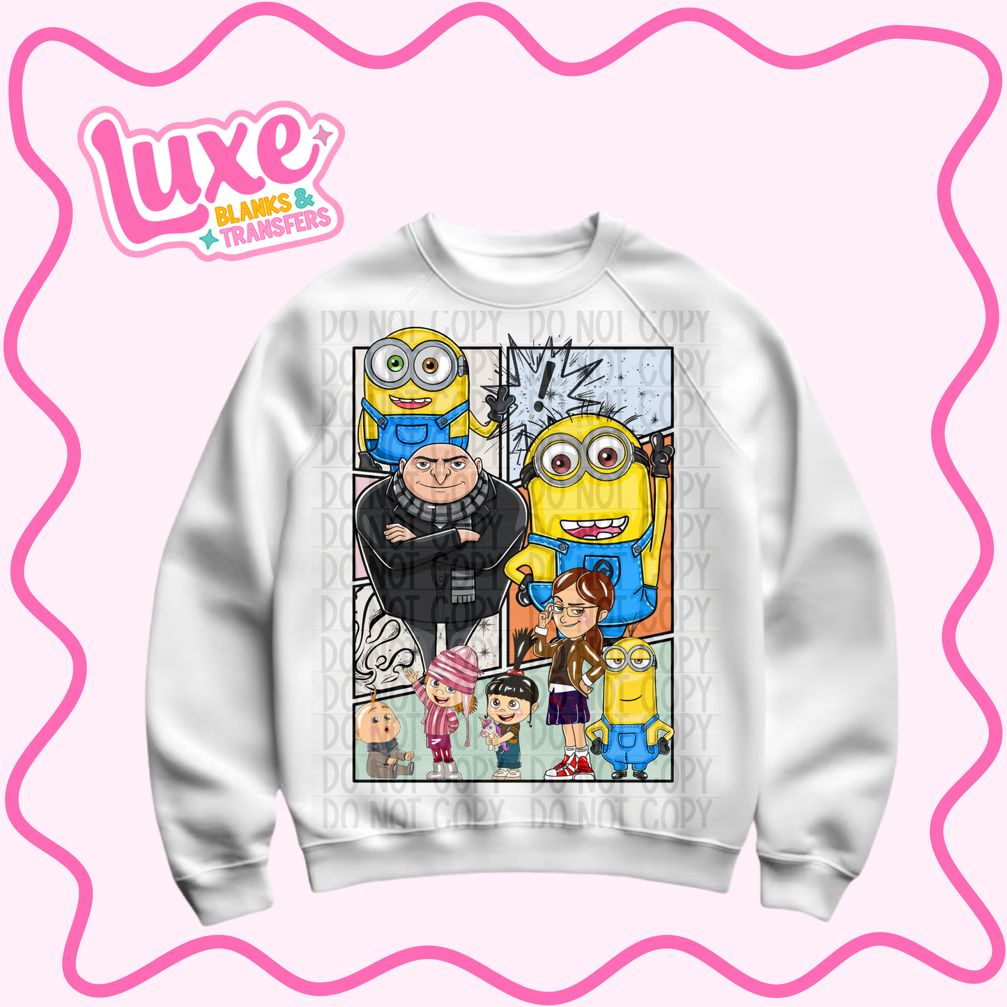 DTF Heat Transfer | Despicable Collage | #976