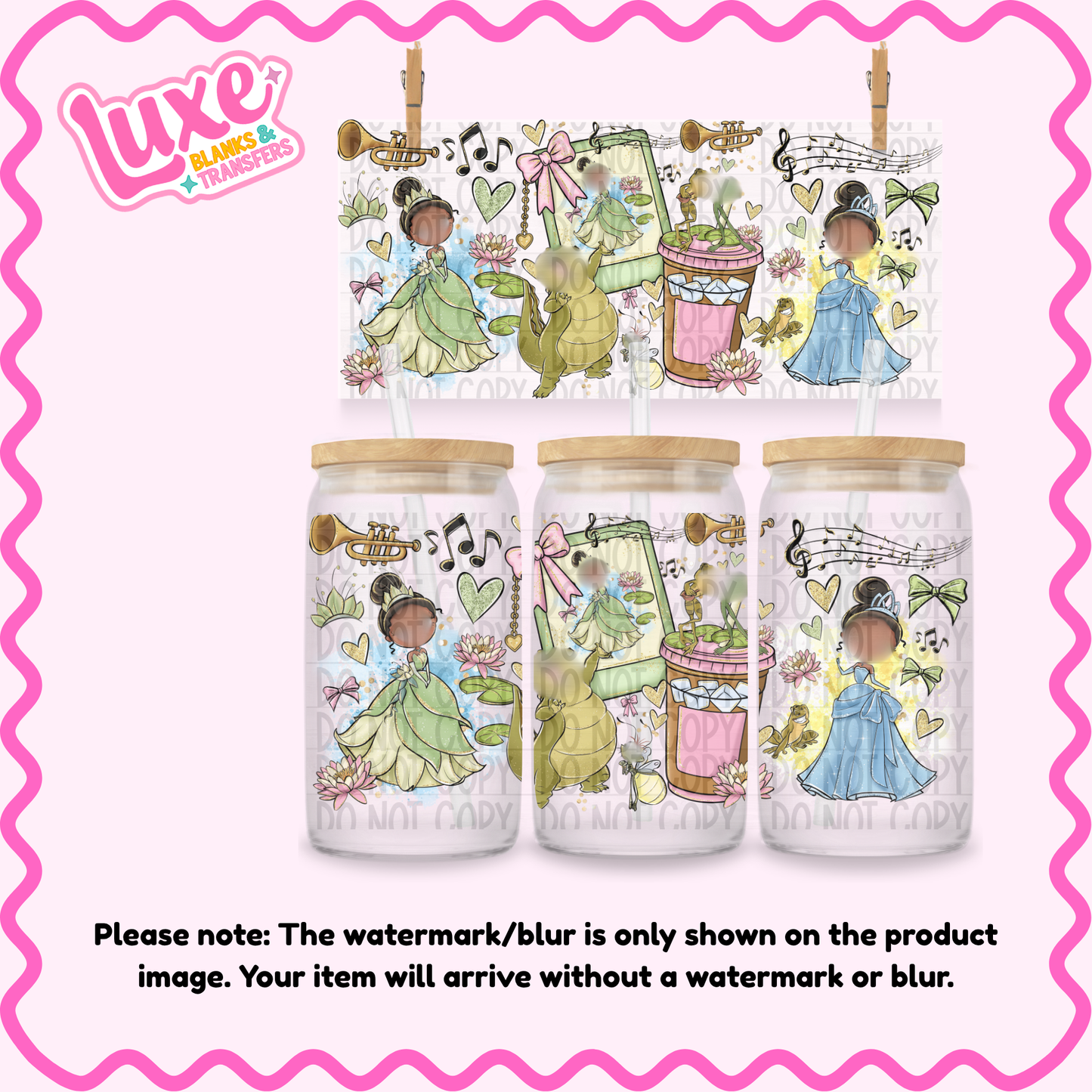 16oz UV DTF Wrap | Princess T | #4105
