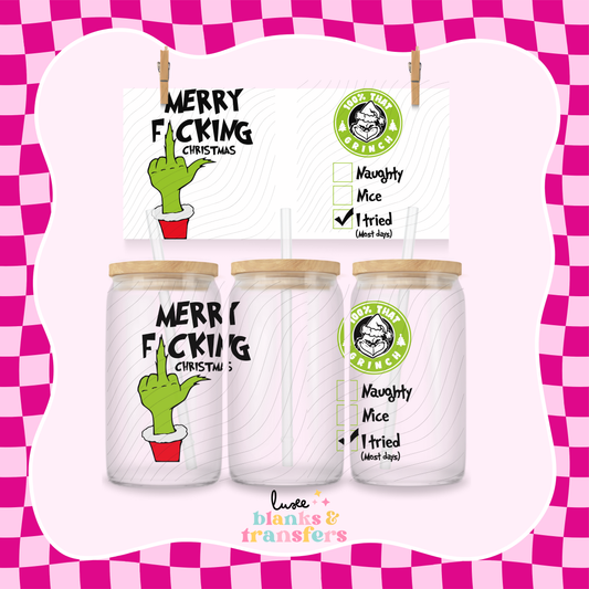 Green Character Swear UV DTF Wrap (#866)