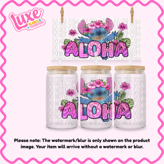 16oz UV DTF Wrap | Aloha | #3866