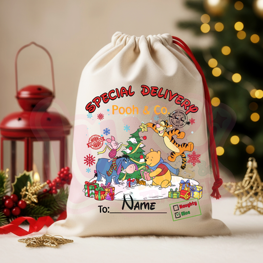 Pooh & Co 2 | Santa Sack DTF Heat Transfer | #23