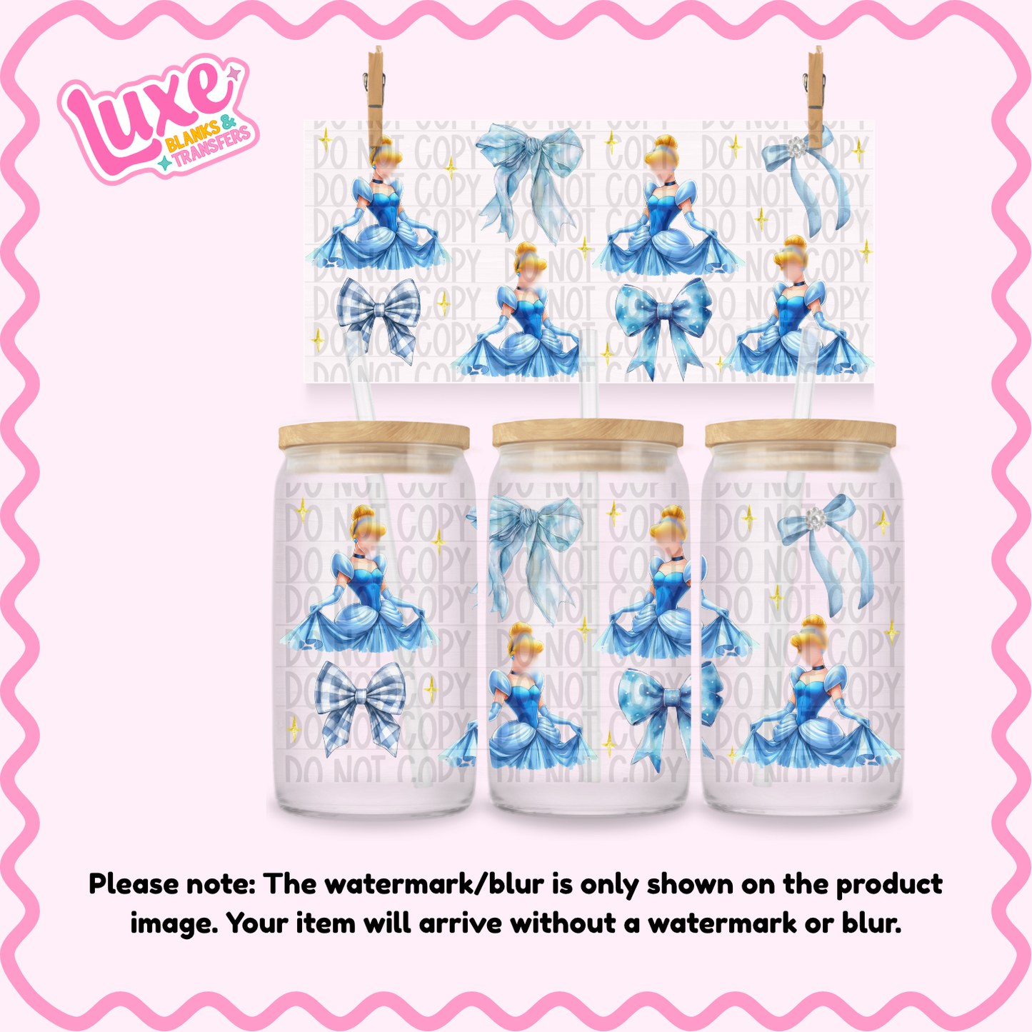 16oz UV DTF Wrap | C1nd Blu3 Bows | #193