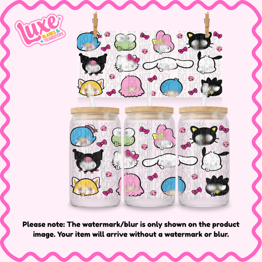 16oz UV DTF Wrap | Hi Cat Pals | #1374