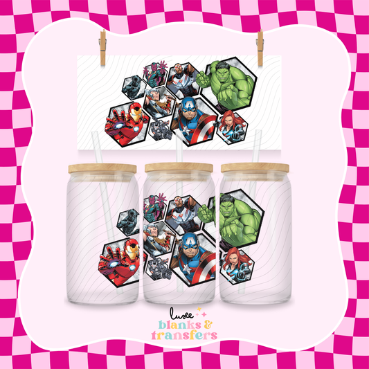 Characters Hexagon UV DTF Wrap (#486)