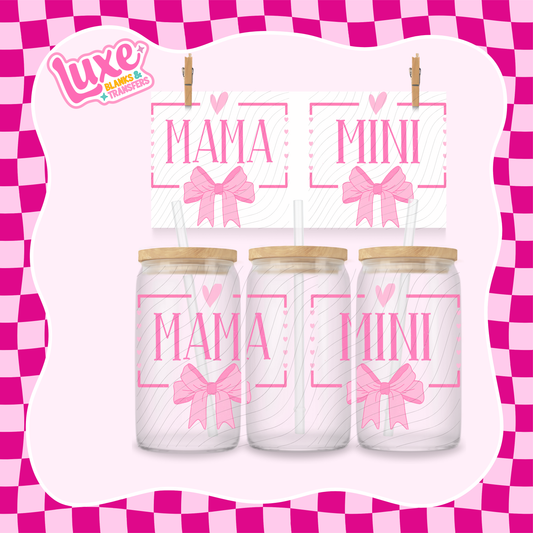 Mama Mini Pink | 16oz UV DTF Wrap | #1368