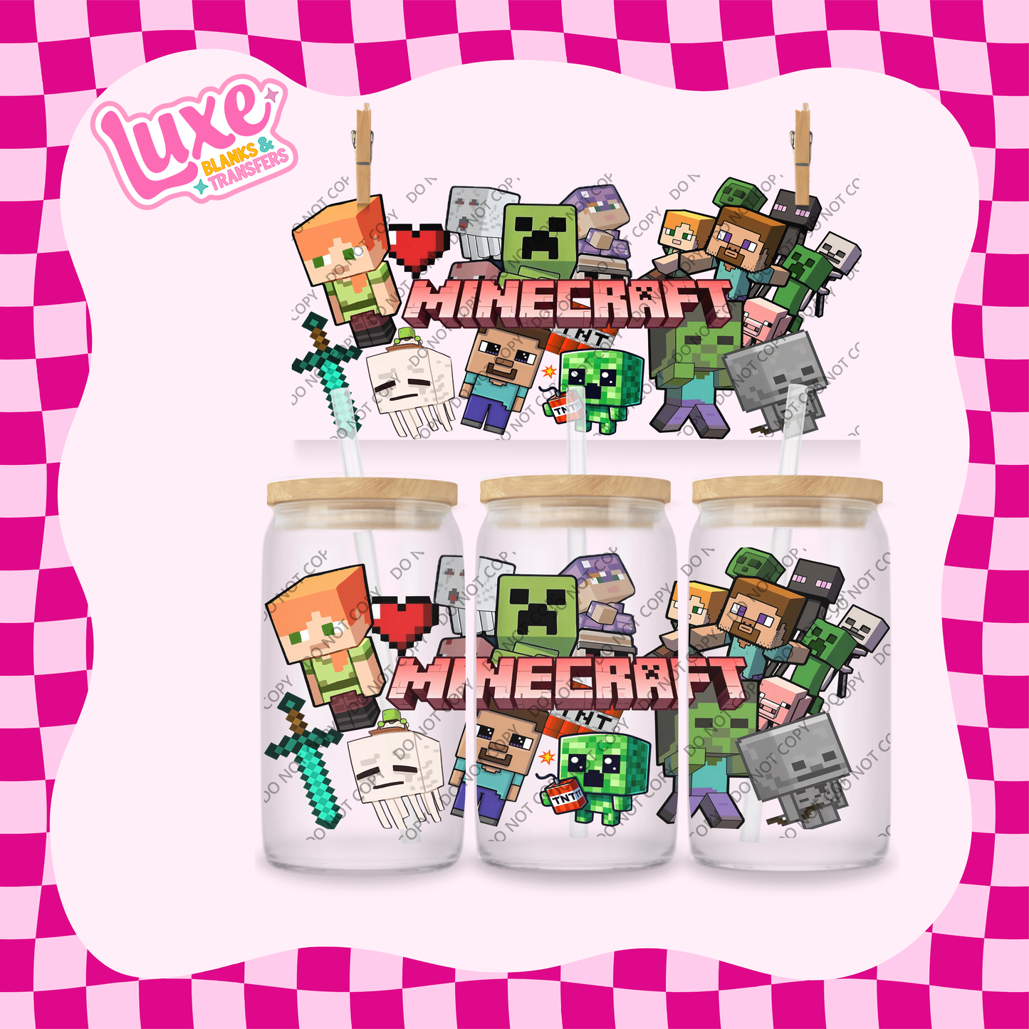 16oz UV DTF Wrap | Mine Game | #1857