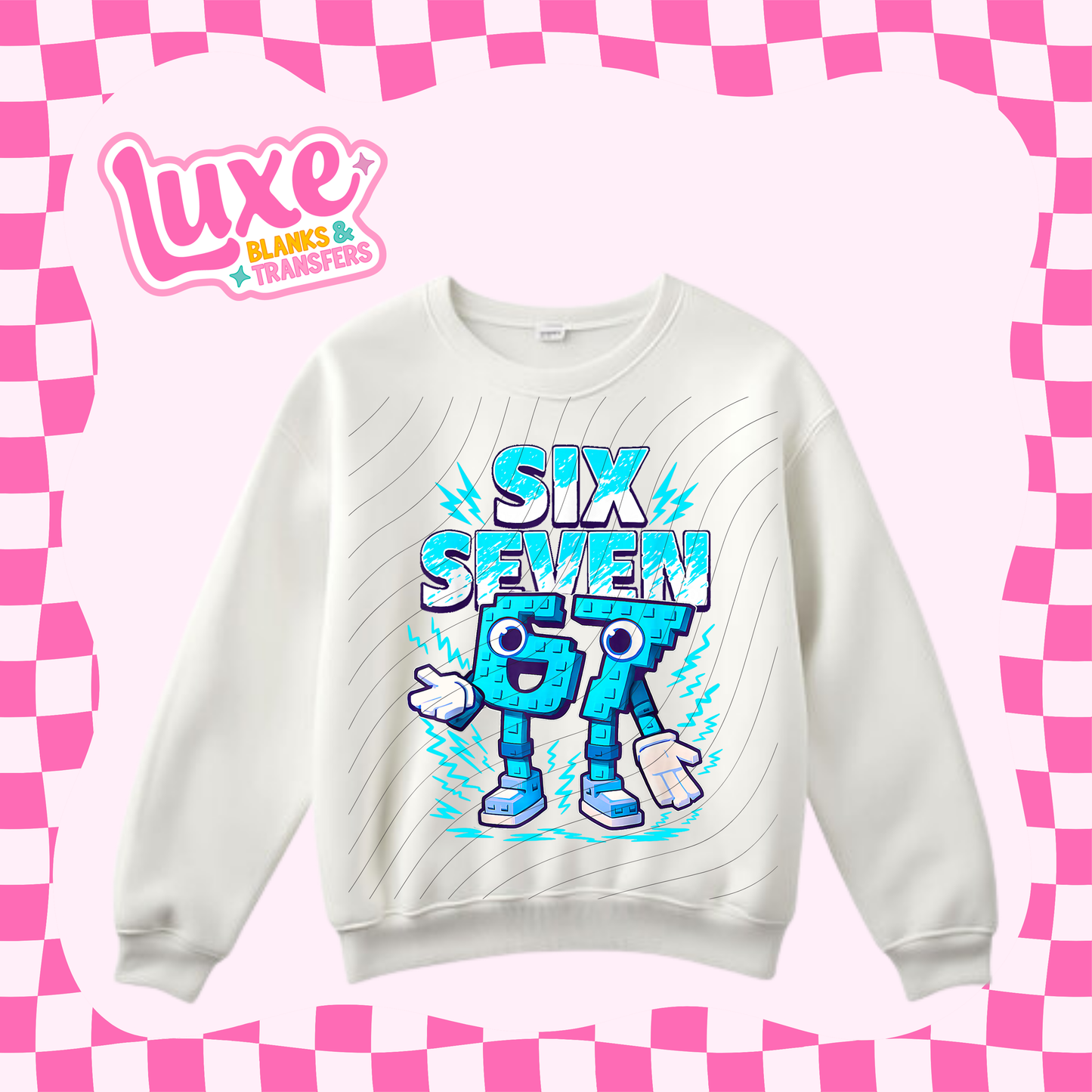 Six Seven Blue | DTF Heat Transfer | #249