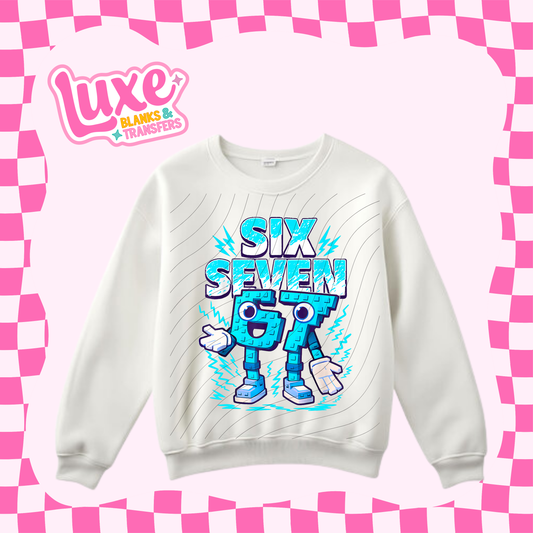 Six Seven Blue | DTF Heat Transfer | #249