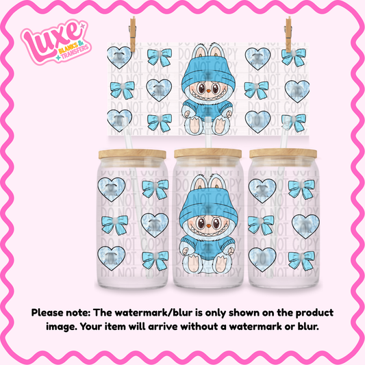 16oz UV DTF Wrap | Boujee Bubu Light Blue | #1403