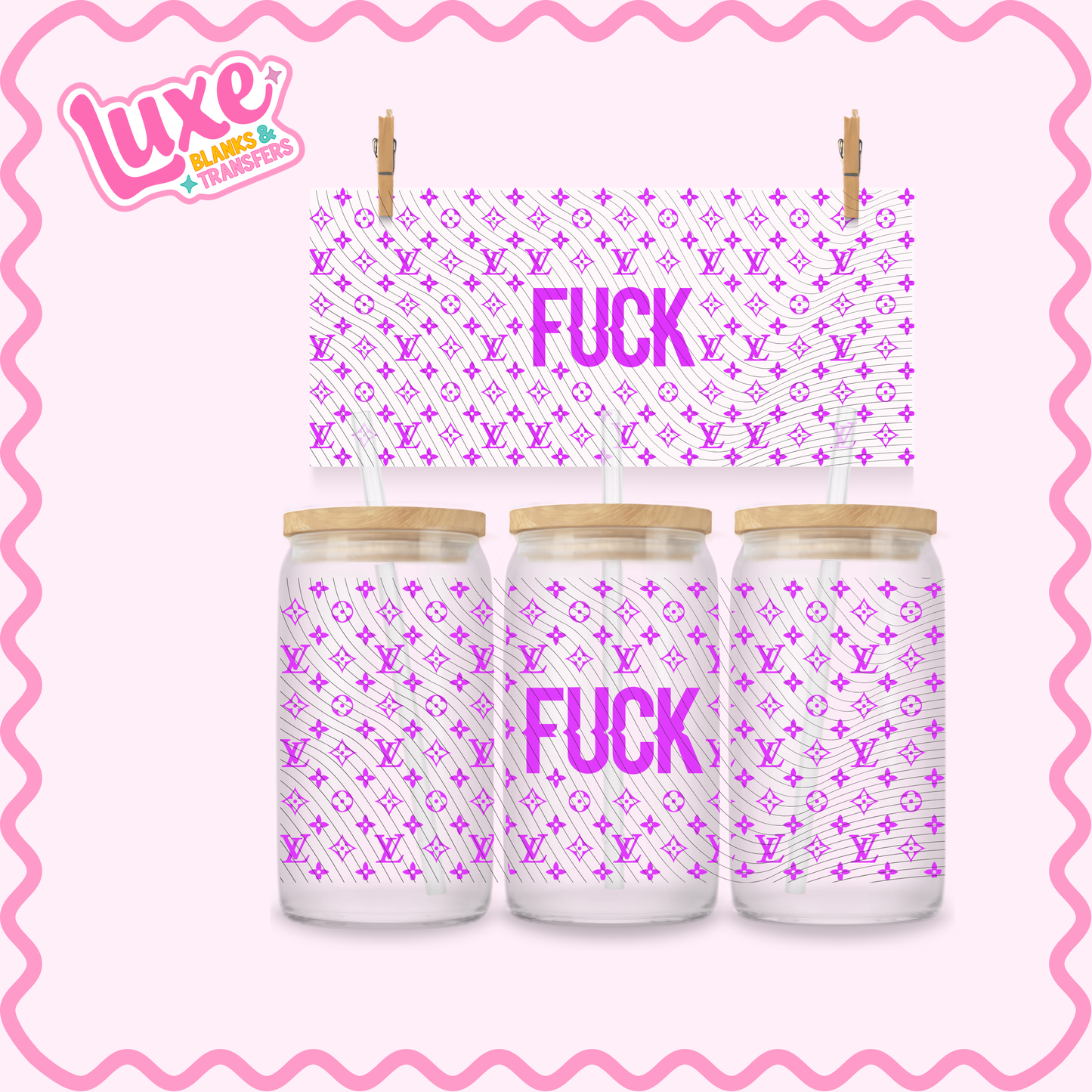 16oz UV DTF Wrap | Swear Boujee Purple | #2651