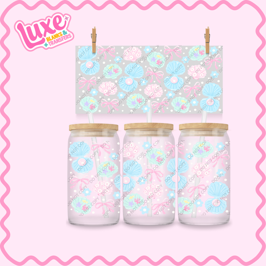 16oz UV DTF Wrap | Pastel Seashells Cutesy | #2343