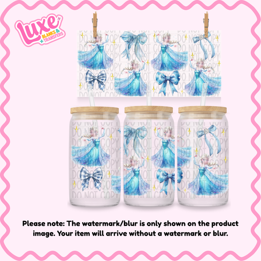 16oz UV DTF Wrap | Fr0z3n Blu3 Bows | #194