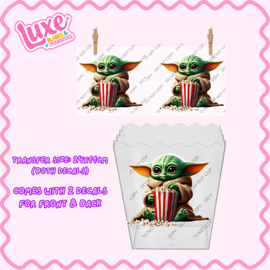 Popcorn/Lolly Bucket UV DTF Transfer | Y0da | #F25