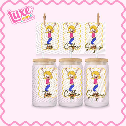 16oz UV DTF Wrap | Tea/Coffee/Sugar Gingham Liz | #2912