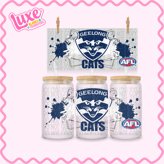 16oz UV DTF Wrap | Cats Footy Team | #3624