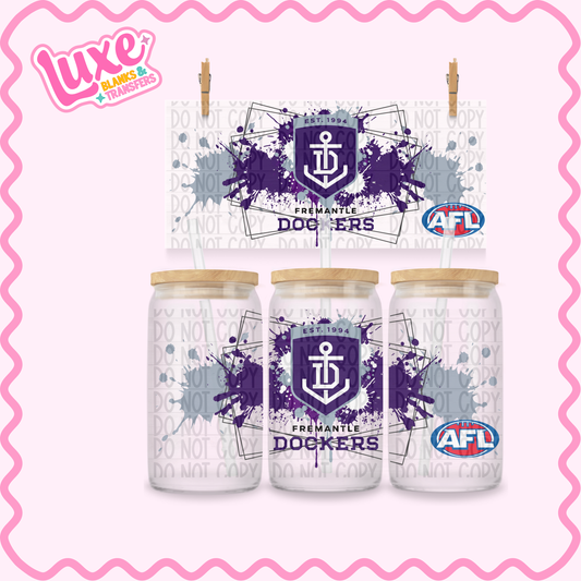16oz UV DTF Wrap | Dockers Footy Team | #3625