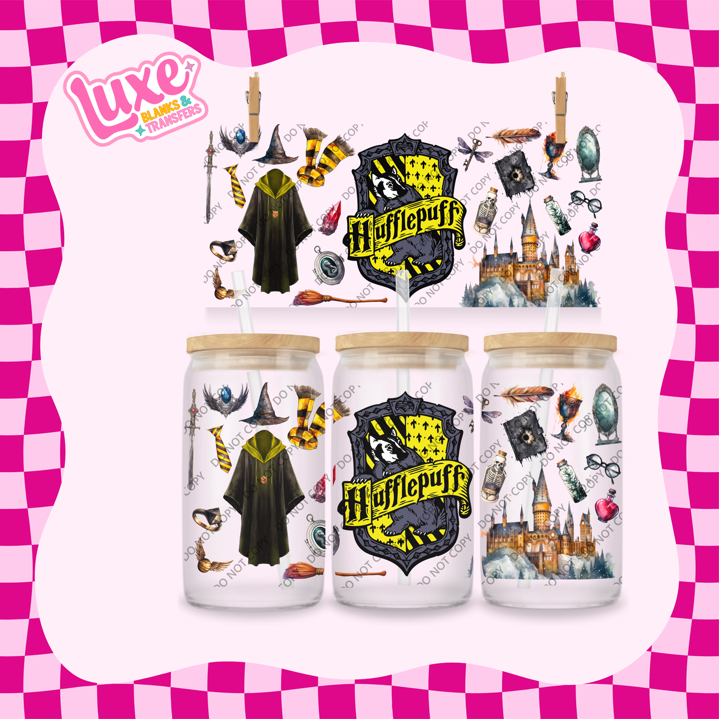 16oz UV DTF Wrap | H.P House Huffle. | #1865