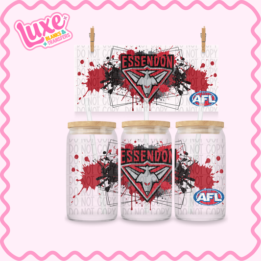 16oz UV DTF Wrap | Bombers Footy Team | #3626
