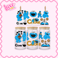 16oz UV DTF Wrap | Blue Cookie Character | #2656