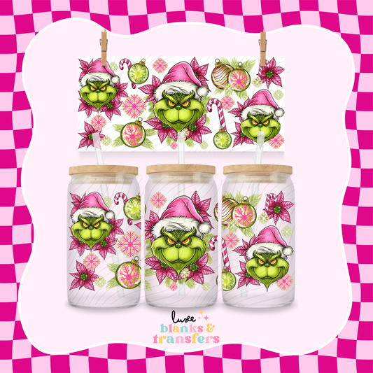 Pink Green Character UV DTF Wrap (#882)
