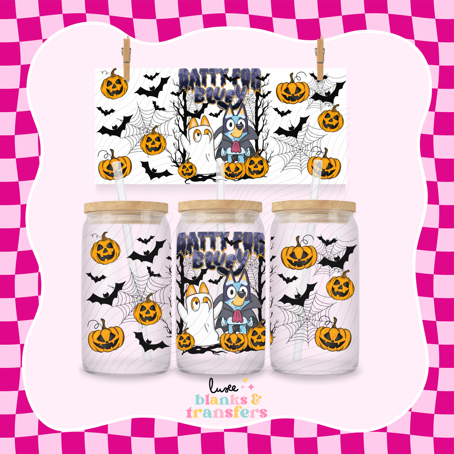 "Batty For Bluey" UV DTF Wrap (#885)