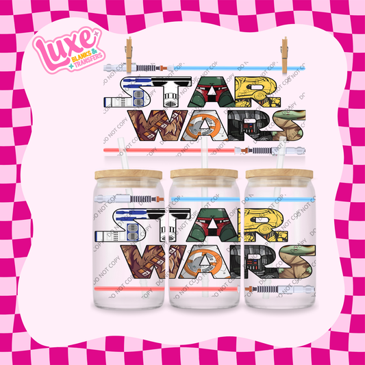 16oz UV DTF Wrap | Star Battle Light Sabers | #1870