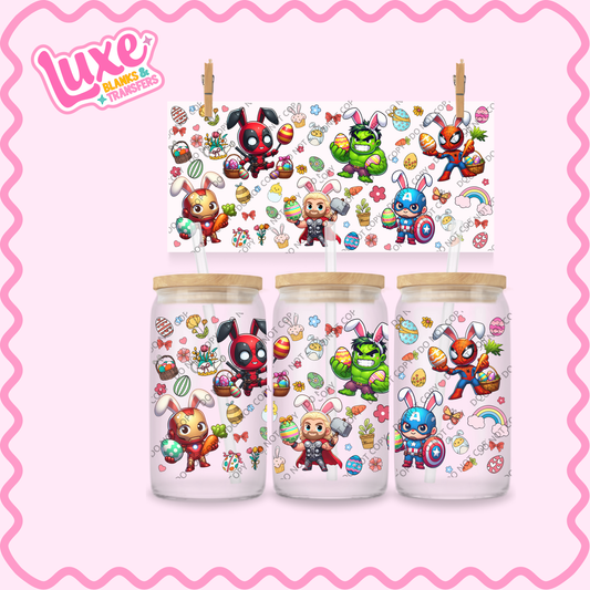 16oz UV DTF Wrap | Easter Superheroes | #2352