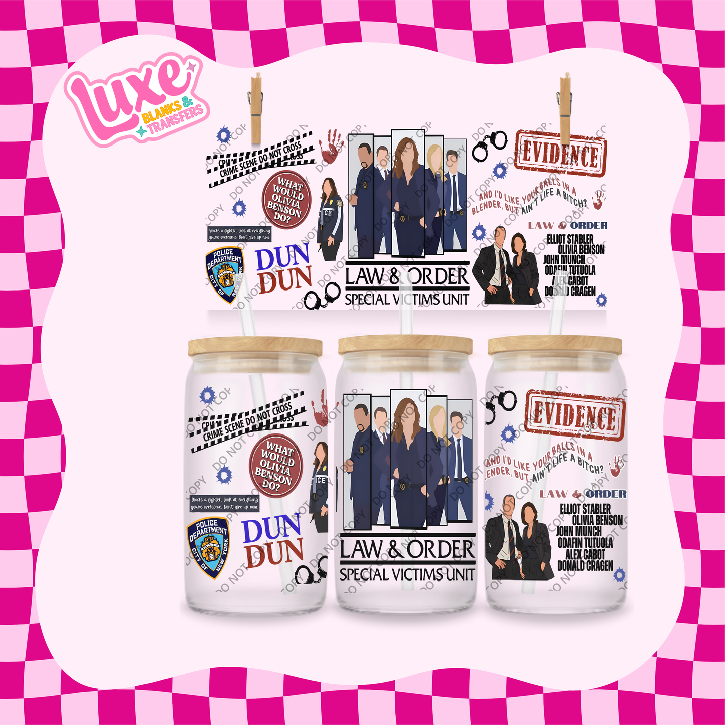 16oz UV DTF Wrap | Law TV Show | #1871