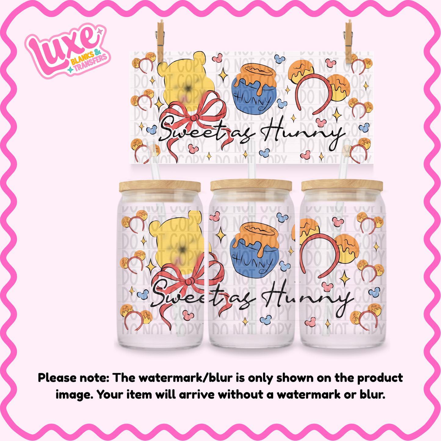 16oz UV DTF Wrap | Sweet Hunny | #1445