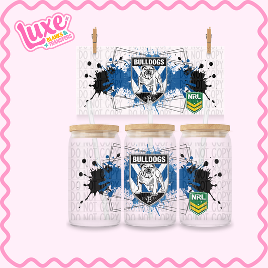 16oz UV DTF Wrap | Bulldogs Rugby Team | #3631