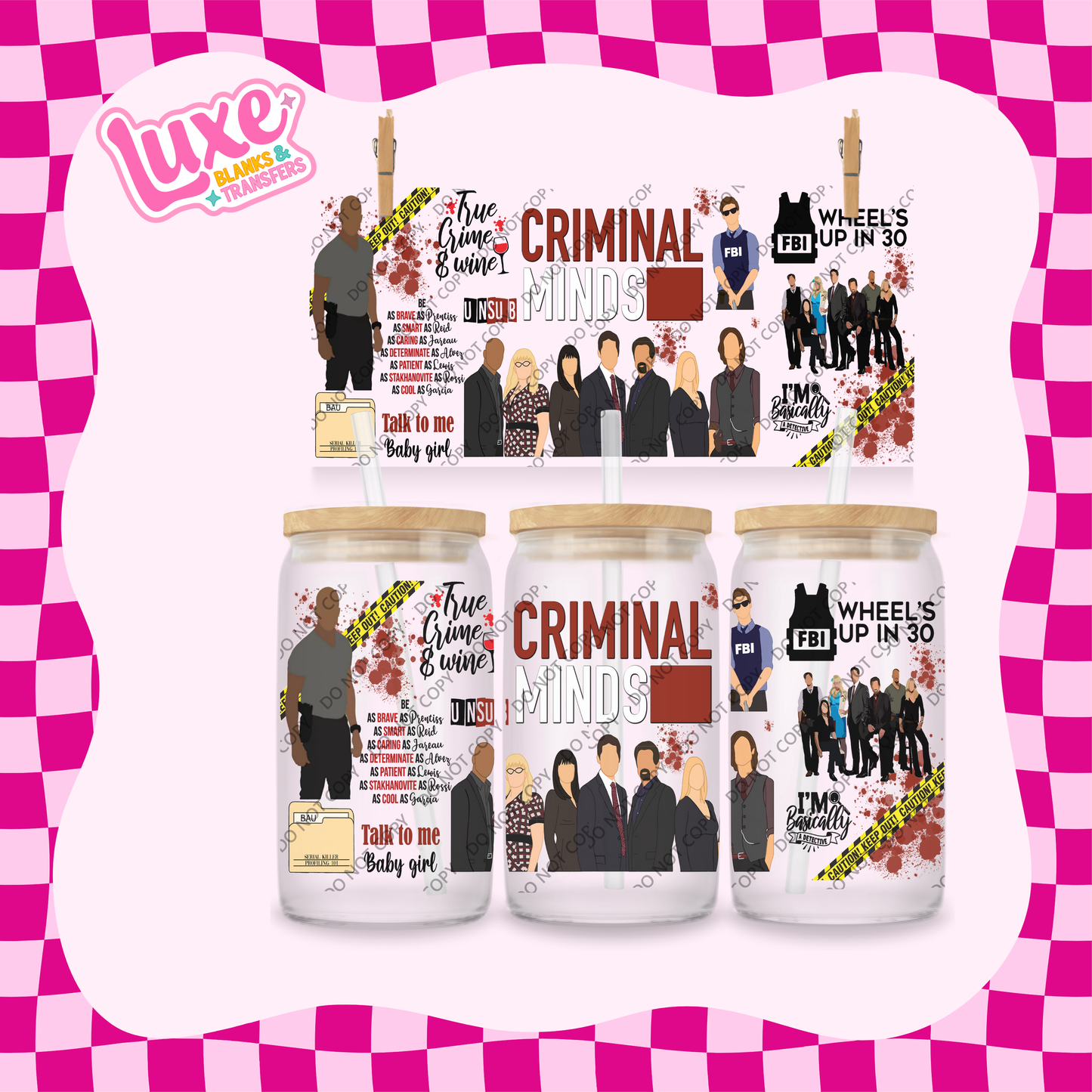 16oz UV DTF Wrap | Criminal Minds | #1872